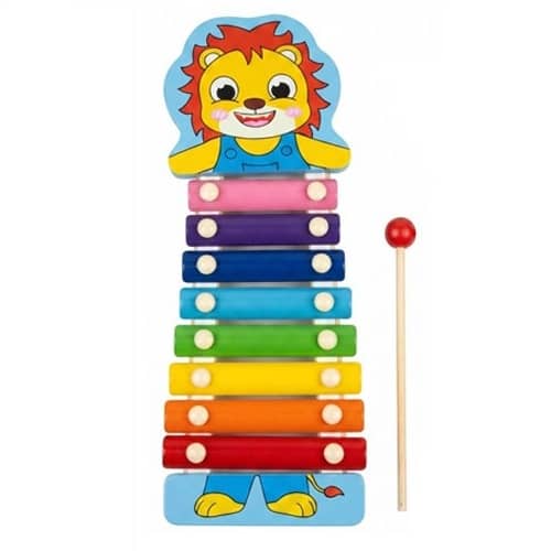 Kids Wooden Colourful Xylophone Musical Toy Lion | ed308-3