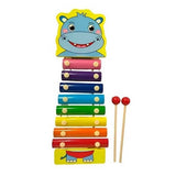 Kids Wooden Colourful Xylophone Musical Toy Hippo | ed308-3