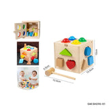 Wooden Educational Puzzle Building Sorting Blocks Knocking Ball Toys | sh295-01