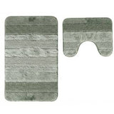 2Pc U-Shaped Non-Slip Bathroom Rugs Green | DT-CP1114