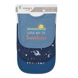 3Pcs Cotton Baby Apron Feeding Bibs Saliva Towel Blue | cl205-1