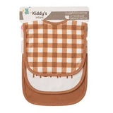 3Pcs Cotton Baby Apron Feeding Bibs Saliva Towel Brown | cl205-1