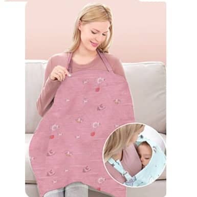 Breastfeeding Nursing Cotton Apron Cover Pink|  cl199-1