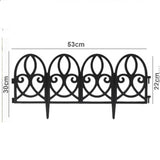1Pc Black Plastic Stake Fences for Garden Border Interlocking Flexible Lawn Panel | Deco 21-20