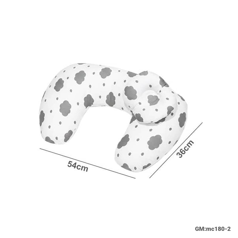 U-Shaped Nursing Breastfeeding Pillow Gray Cloud | mc180-2