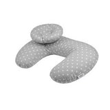 U-Shaped Nursing Breastfeeding Pillow Gray Stars | mc180-2