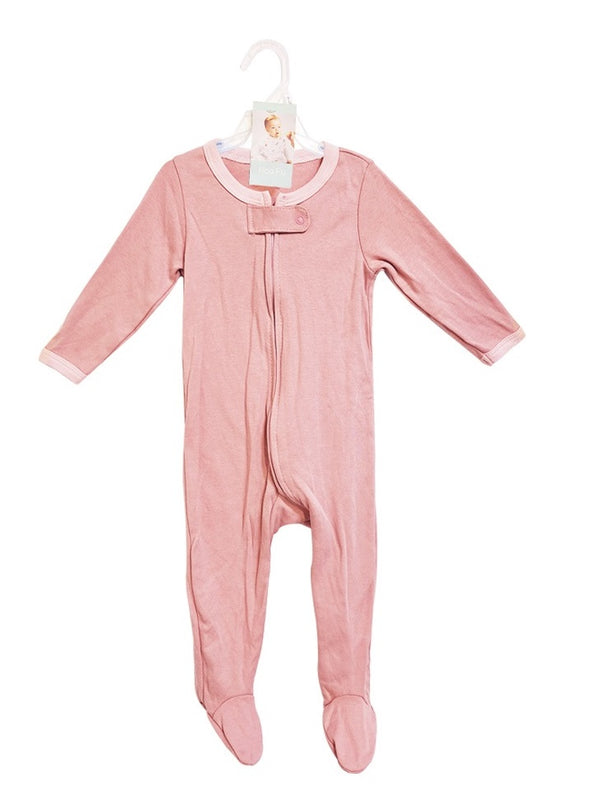 1Pcs Zipper Baby Footie Comfortable Sleep Wear Pink | cl200-2