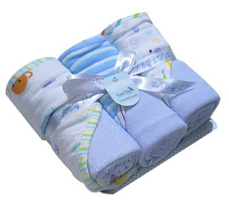 Hooded Towels for Baby 3pcs set Light Blue | cl186-3