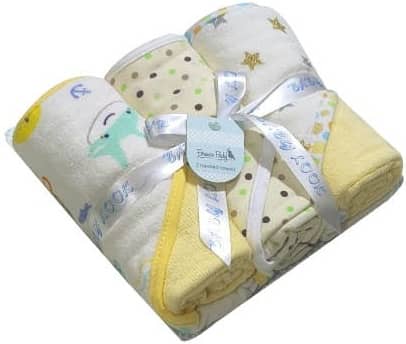Hooded Towels for Baby 3pcs set Yellow | cl186-3