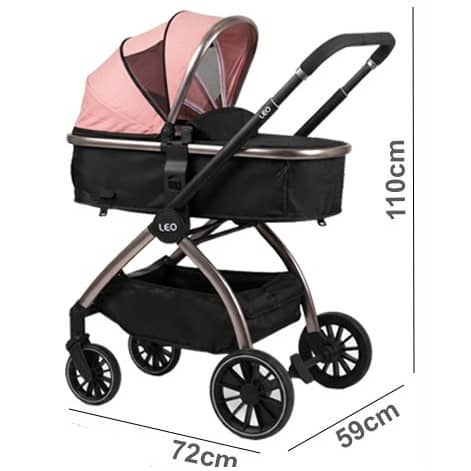 2in1 Baby Stroller with Bassinet Mode Pink | st026-07