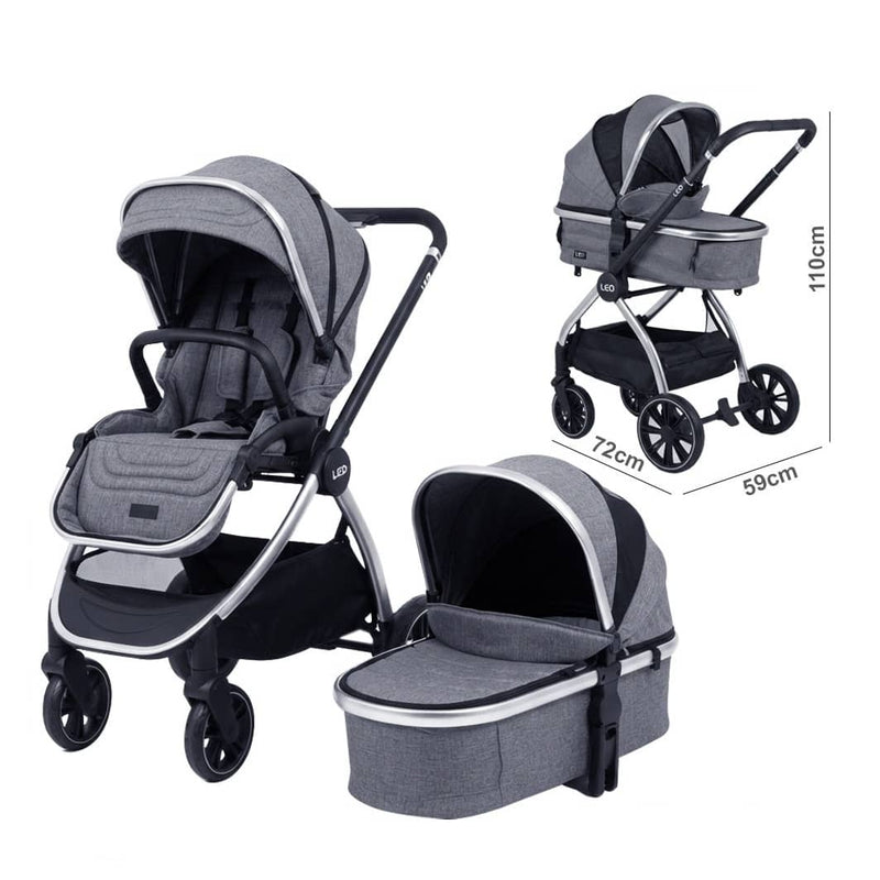 2in1 Baby Stroller with Bassinet Mode Gray | st026-07