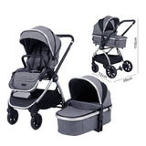 2in1 Baby Stroller with Bassinet Mode Gray | st026-07
