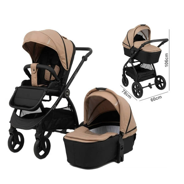 2in1 Baby Stroller with Bassinet Mode Caramel | st026-08