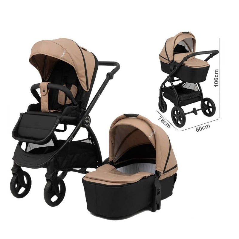 2in1 Baby Stroller with Bassinet Mode Caramel | st026-08
