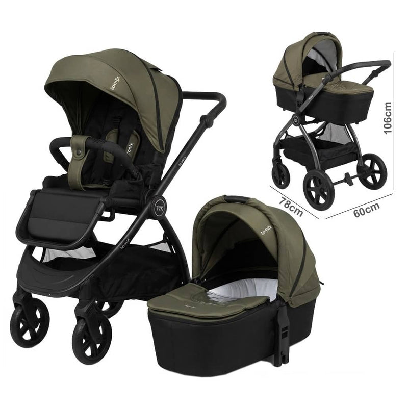 2in1 Baby Stroller with Bassinet Mode Drak Green | st026-08