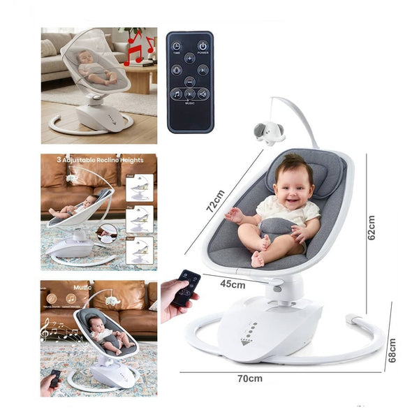Electric Baby Swing Bouncer and Rocker Vibrating with Music & Remote Control | rc146-05