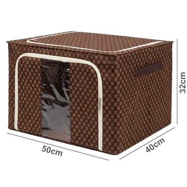 Foldable Wardrobe Clothing Storage Organizer Bag Brown | 285-02