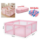 Baby Playpen, Play Yards for Indoor & Outdoor with Breathable Mesh Pink | PP237-13