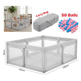 Baby Playpen, Play Yards for Indoor & Outdoor with Breathable Mesh Gray | pp237-16