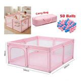 Baby Playpen, Play Yards for Indoor & Outdoor with Breathable Mesh Pink | pp237-16