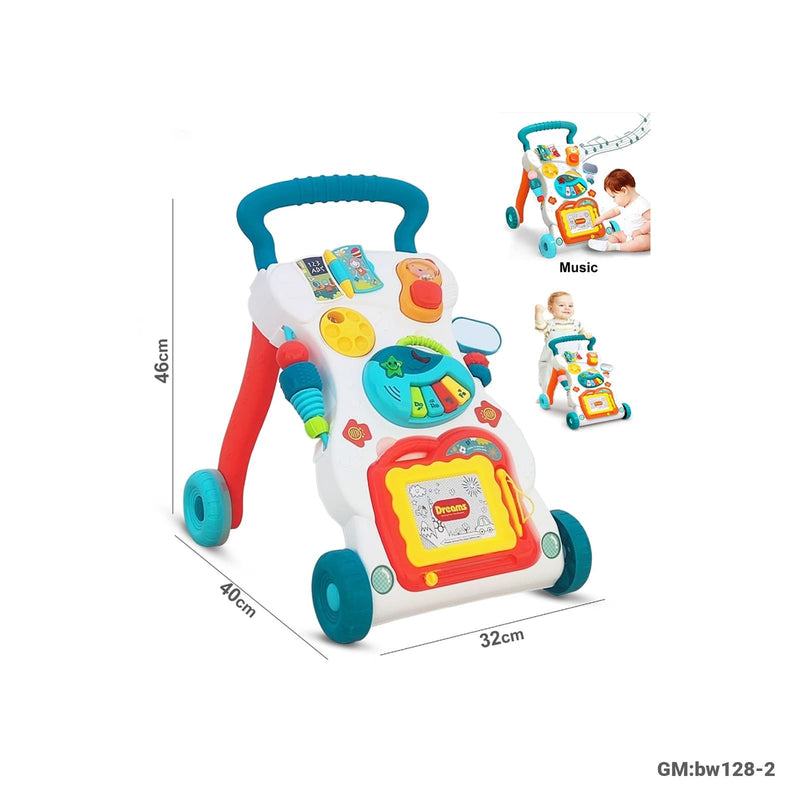 Baby Push & Pull learning Walker with Activity White | bw128-2