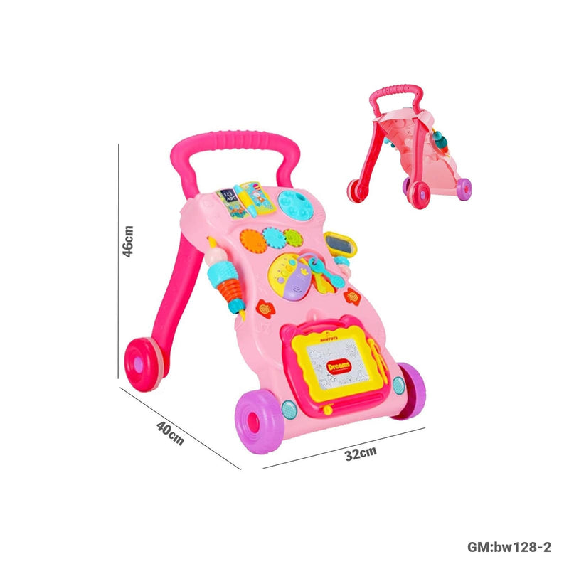 Baby Push & Pull learning Walker with Activity Pink | bw128-2