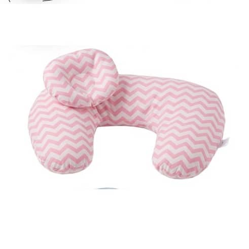 Full Round Massage Table Bolster Pillow Pad Pink and white | am353-2