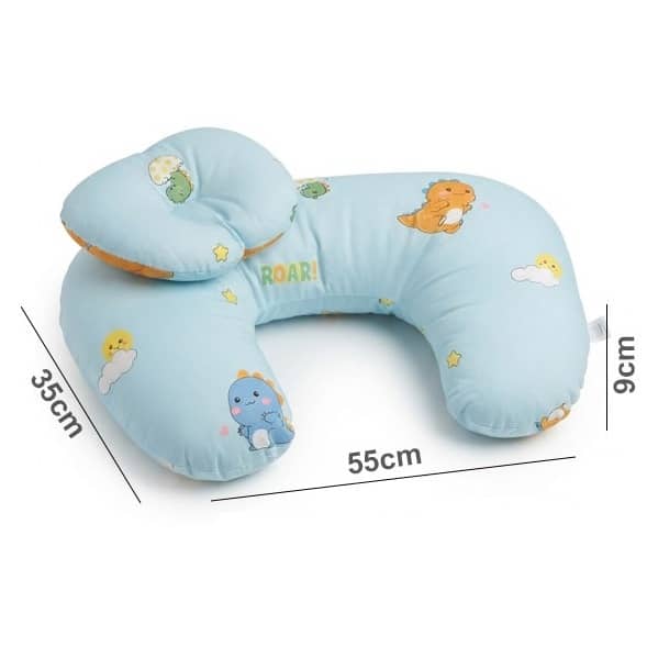 Full Round Massage Table Bolster Pillow Pad Blue Dino | am353-2