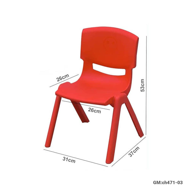 Title: Kid's Durable Plastic Chair for Classroom, Home Red | ch471-03