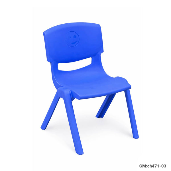 Title: Kid's Durable Plastic Chair for Classroom, Home Blue | ch471-03