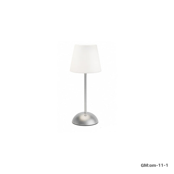 Portable Bedside Lamp (Rechargeable Table Lamp Nightlight Clear Bar Bedside Atmosphere for Bedroom Novelty Design) Silver | OM-11-1