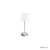 Portable Bedside Lamp (Rechargeable Table Lamp Nightlight Clear Bar Bedside Atmosphere for Bedroom Novelty Design) Silver | OM-11-1