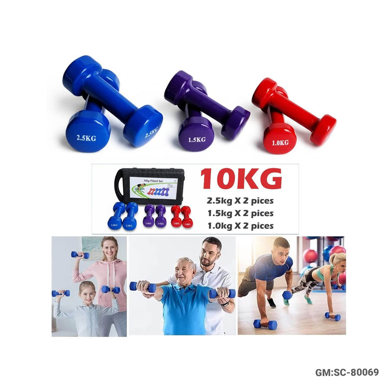 Vinyl Coated Dumbbell Set (10KG) | SC-80069