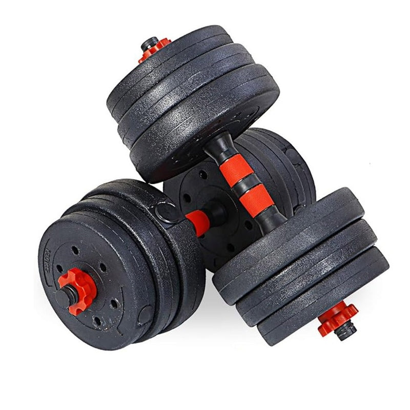 Multifunctional Dumbbell Set (2-1 Dumbbell, Barbell, Adjustable Weights, with Connecting Rod - 20KG) | SC-80015-20