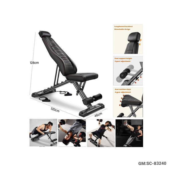 Adjustable Workout Bench (This folding bench can be adjusted to all positions from reclining, lying & hanging down) | SC-83240