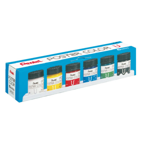 PENTEL | Poster Color 30ml Set 6-Colors | PE-WPU2-6