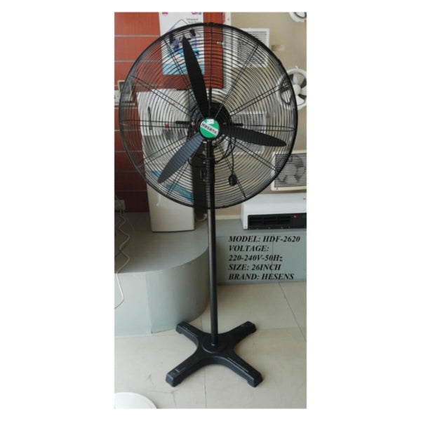 Pedestal Fan 30" Black, Heavy Duty, Hesens