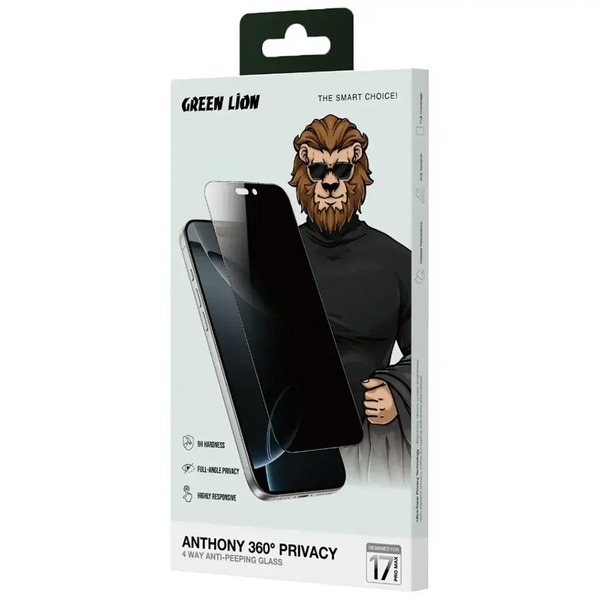GREEN LION | Anthony 360 Privacy Iphone Screen Protector | GNANTPV17PM (17 pro, 17 pro max)
