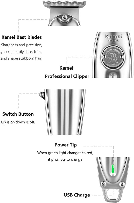 KEMEI | Cordless Hair Clipper | LFQ-KM-1949