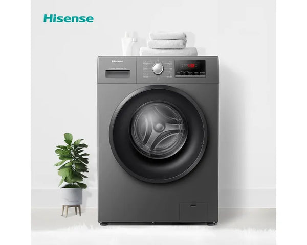 HISENSE | 7Kg Front Loading Washing Machine 1200 RPM, With Pause & Add, Drum Clean, Grey   WFVB7012MT