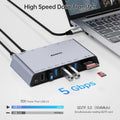 BENFEI | 12-in-1 USB Type-A USB Type-C Docking Station with Dual HDMI Display | 000347grey