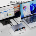 BENFEI | 12-in-1 USB Type-A USB Type-C Docking Station with Dual HDMI Display | 000347grey