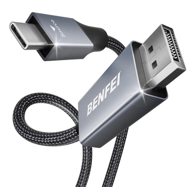 BENFEI | USB-C to DisplayPort 6 Feet Cable | 000207grey-3f-