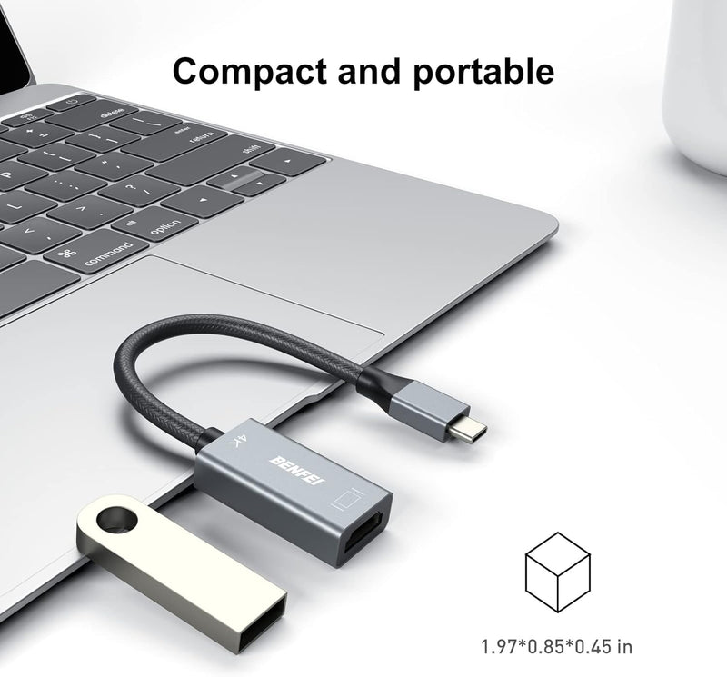 BENFEI | USB C to HDMI Adapter Thunderbolt 3/4 Compatible | 000208grey