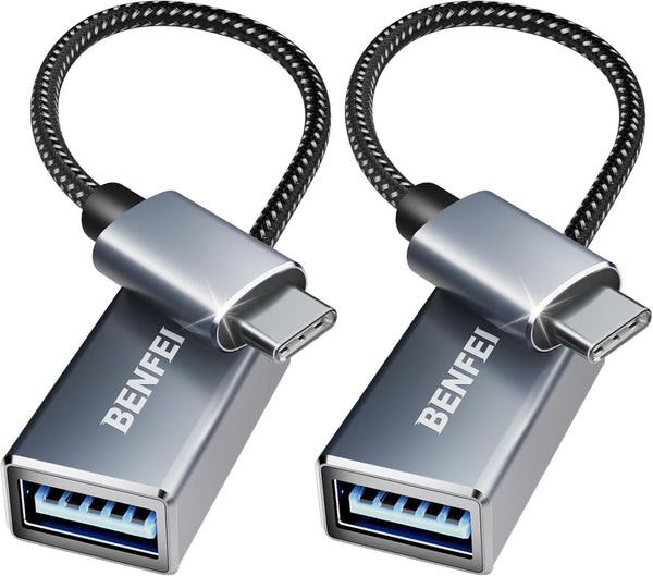 BENFEI | USB C to USB 3.0 Adapter 2 Pack | 000262grey-2p