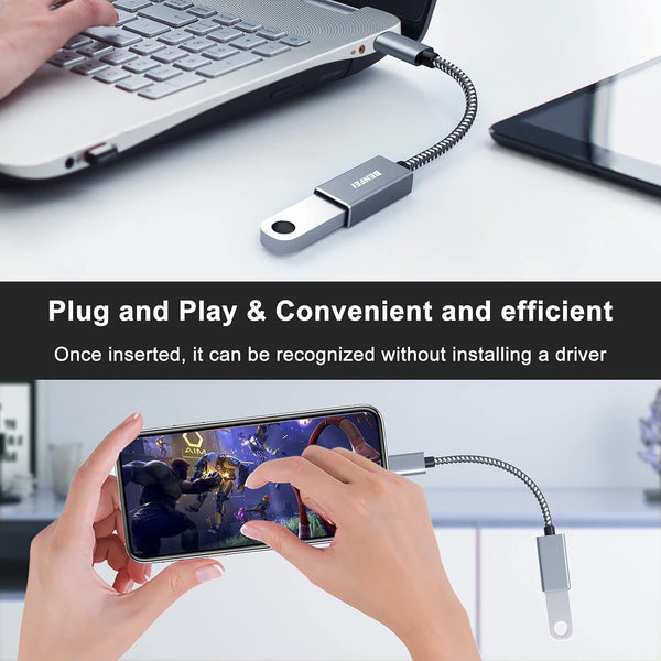 BENFEI | USB C to USB 3.0 Adapter 2 Pack | 000262grey-2p