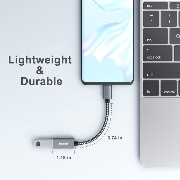 BENFEI | USB C to USB 3.0 Adapter 2 Pack | 000262grey-2p