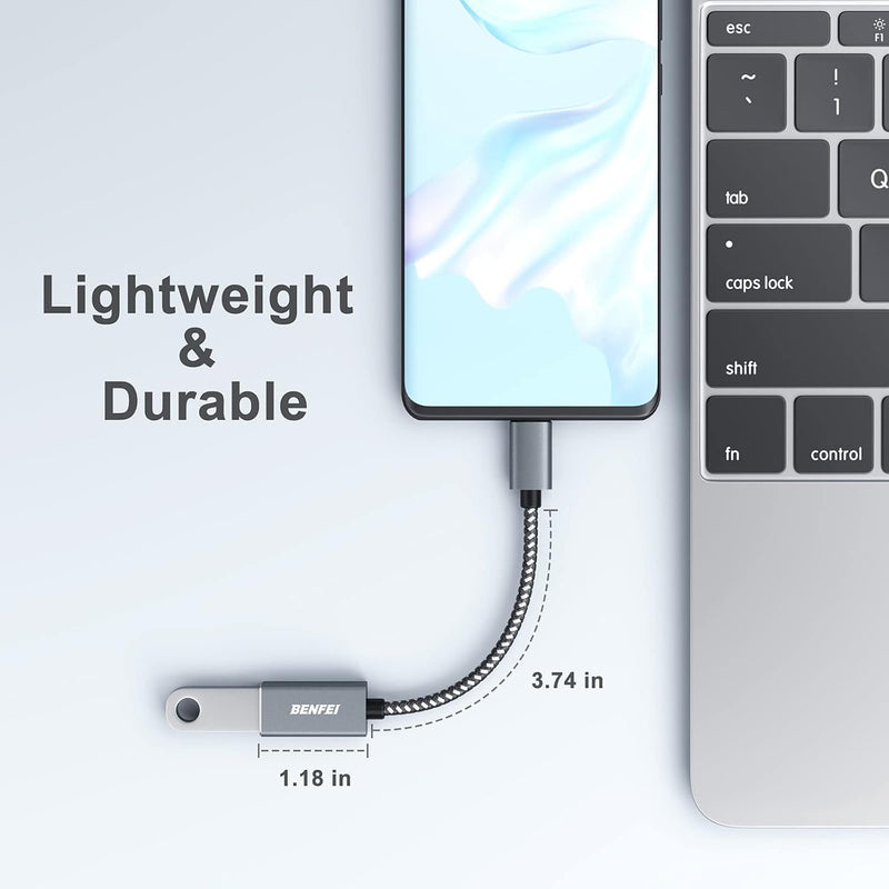 BENFEI | USB C to USB 3.0 Adapter 2 Pack | 000262grey-2p
