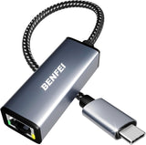 BENFEI | USB-C to Ethernet Adapter Thunderbolt 3/4 | 000269grey