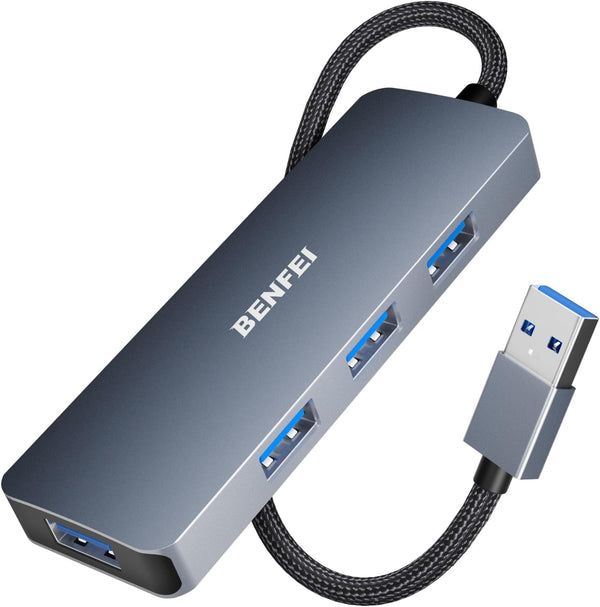 BENFEI | USB 3.0 Hub 4 Ports USB A Splitter | 000305grey